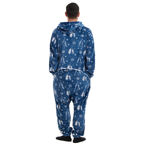 Snuggs Blanket Onesie Blue Christmas Tree
